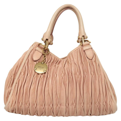 Bally Vintage Handbag Quilted Leather, PINK, LEATHER, Handbag