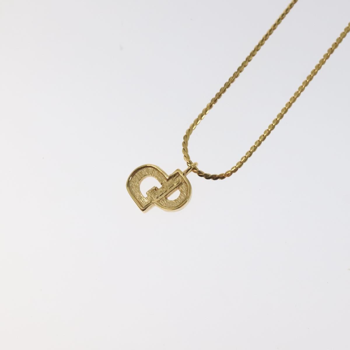 Christian Dior CD Pendant Necklace Metal, GOLD, METAL, Necklace