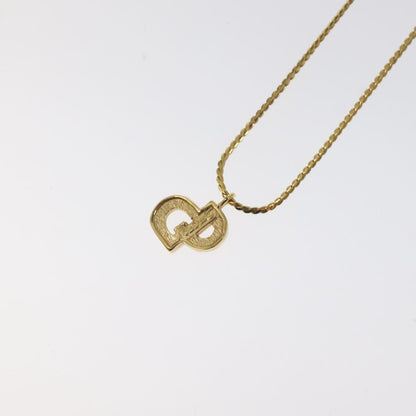 Christian Dior CD Pendant Necklace Metal, GOLD, METAL, Necklace