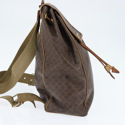 Celine Vintage Backpack Macadam Canvas, BROWN, CANVAS, Backpack