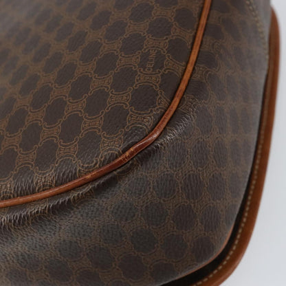 Celine Macadam Shoulder Bag PVC Leather, BROWN, CANVAS, Shoulder bag