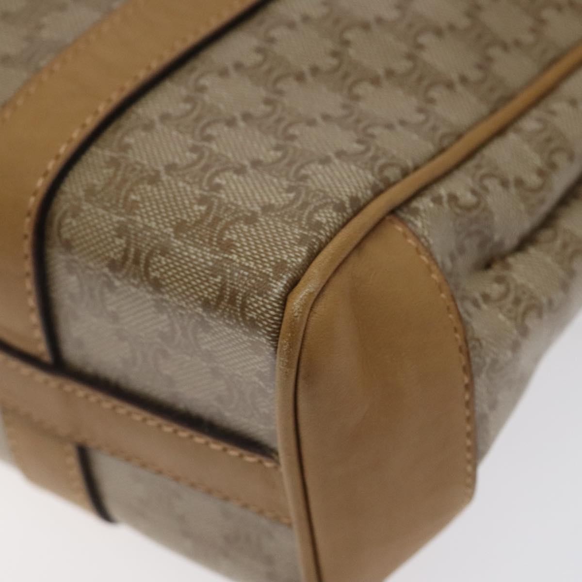 Celine Vintage Macadam Handbag Canvas, BEIGE, CANVAS, Handbag