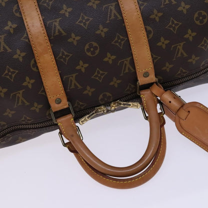 Louis Vuitton Keepall Bag Monogram Canvas, BROWN, CANVAS, Travel bag
