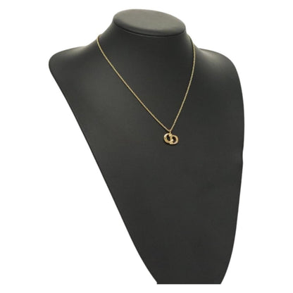 Christian Dior CD Pendant Necklace Metal, GOLD, METAL, Necklace
