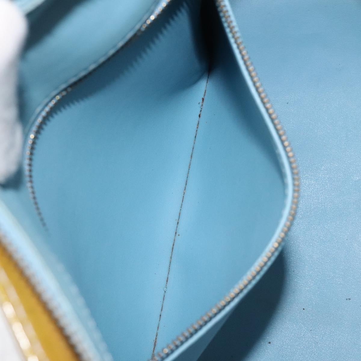 Louis Vuitton Houston Handbag Monogram Vernis, BLUE, PATENT_LEATHER, Handbag