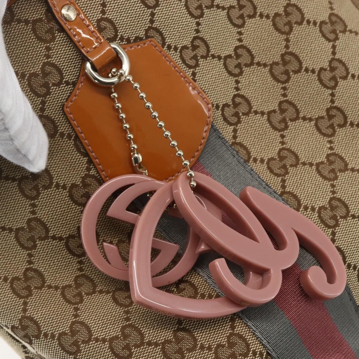 Gucci Jolie Web Tote GG Canvas, BEIGE, CANVAS, Tote bag