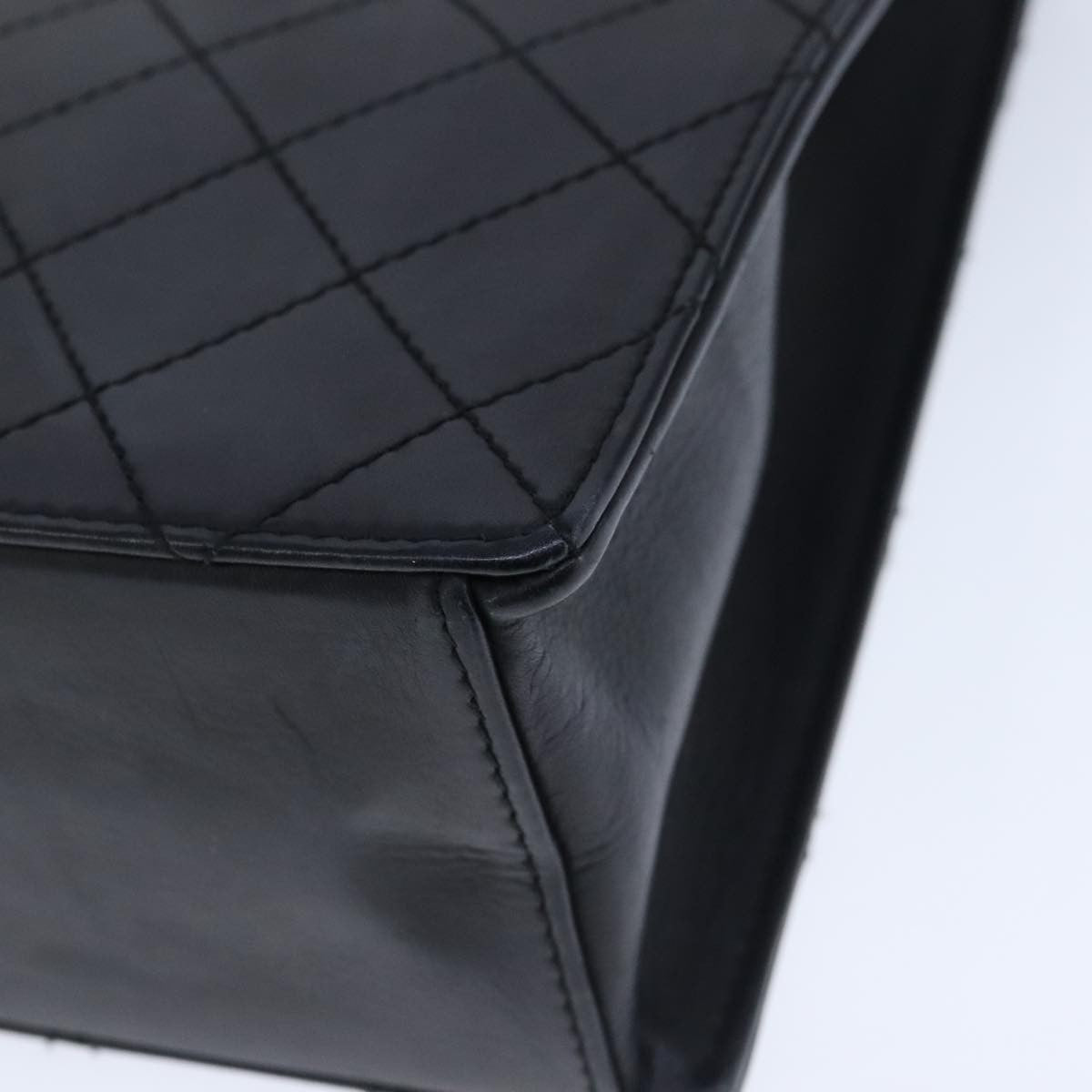 Chanel Vintage CC Turnlock Satchel Leather, BLACK, LEATHER, Handbag