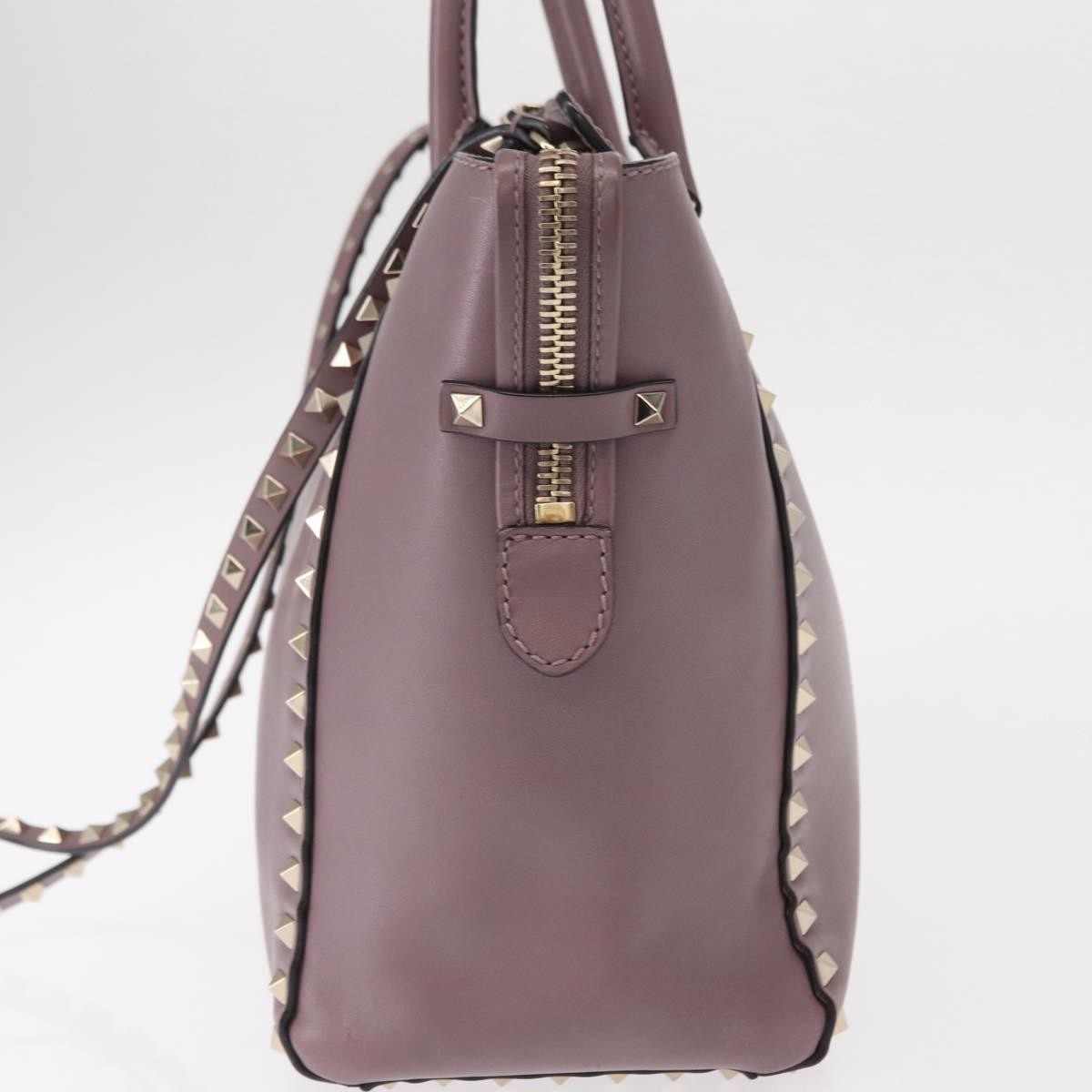 Valentino Garavani Rockstud Tote Rigid Leather, PURPLE, LEATHER, Handbag