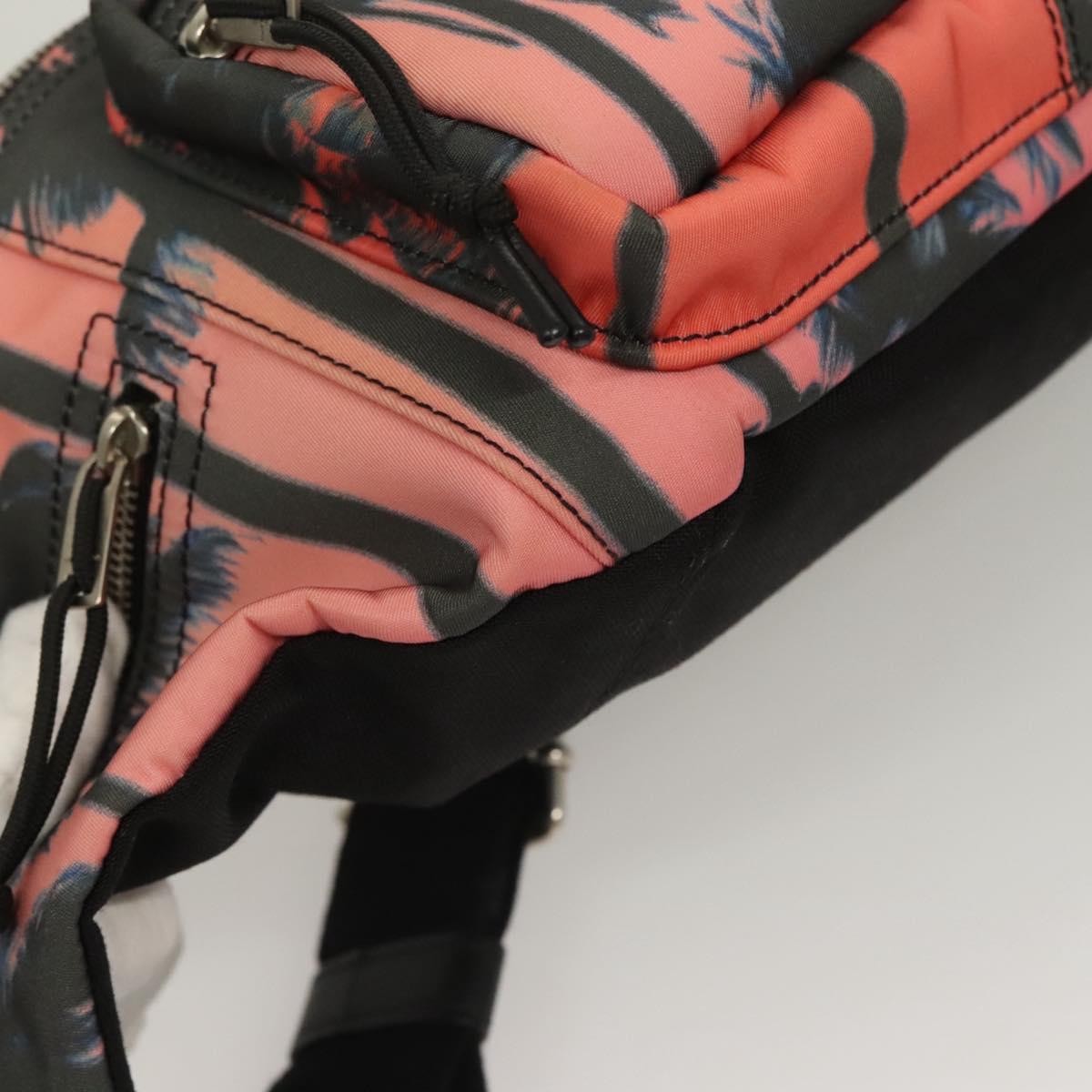 Saint Laurent Front Pocket Waist Bag Printed Nylon, PINK, NYLON, Shoulder bag