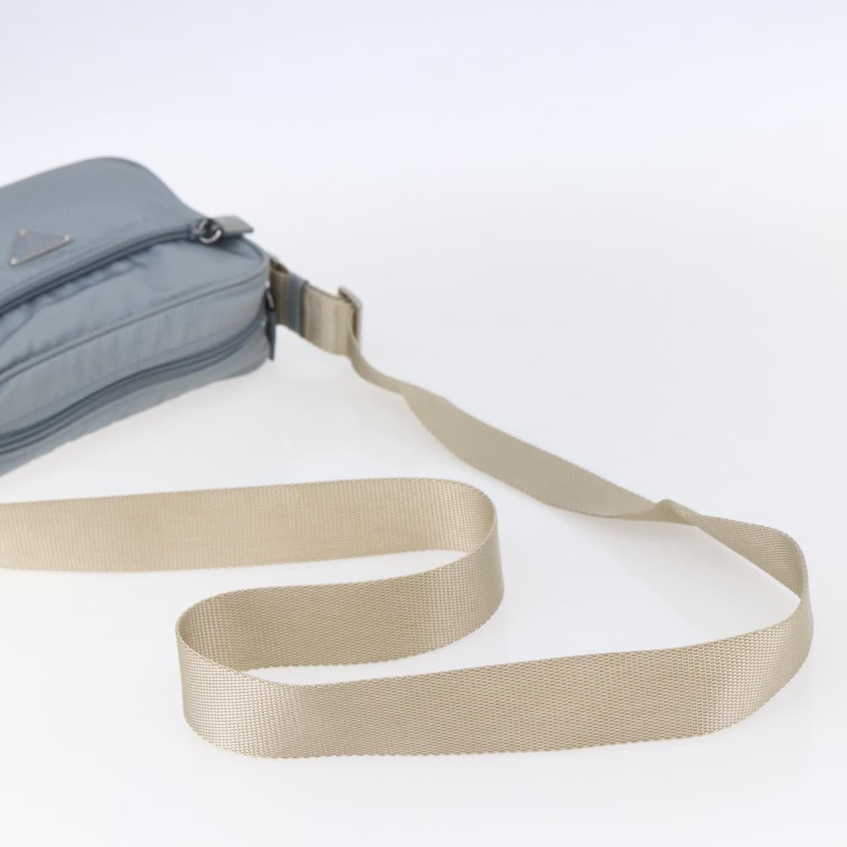 Prada Front Pocket Camera Bag Tessuto, BLUE, NYLON, Shoulder bag