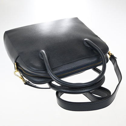Celine Handbag Leather, NAVY, LEATHER, Handbag
