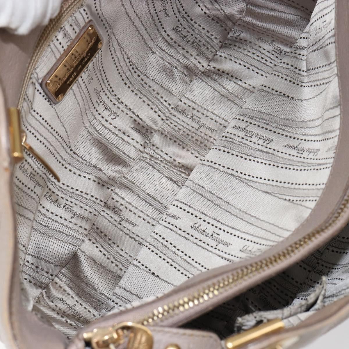 Salvatore Ferragamo Gancini Tote Leather, PINK, LEATHER, Handbag