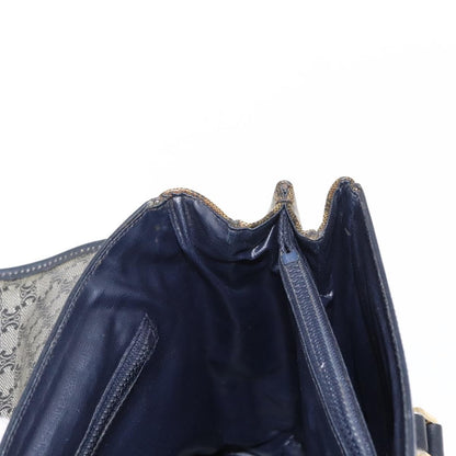 Celine Vintage Macadam Shoulder Bag Canvas and Leather, BLACK, CANVAS, Shoulder bag