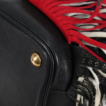 Saint Laurent Fringe Emmanuelle Bucket Bag Multicolor Leather, MULTICOLOUR, LEATHER, Shoulder bag