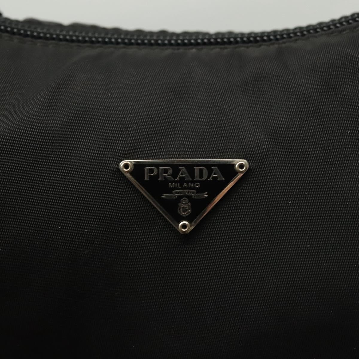 Prada Hobo Tessuto, BLACK, NYLON, Handbag