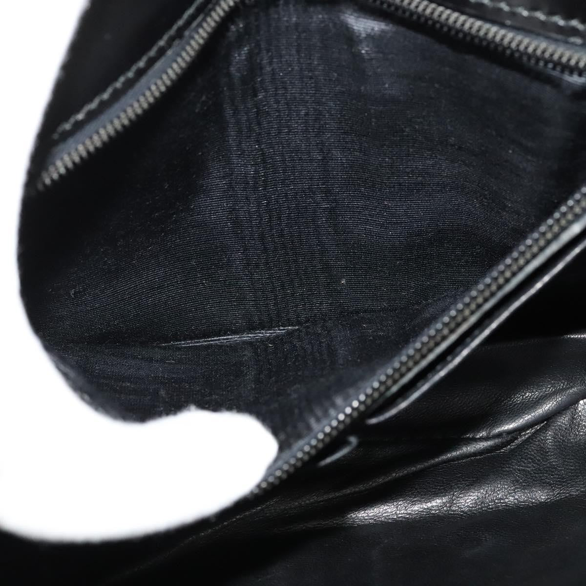 Celine Vintage Triomphe Flap Bag Leather, BLACK, LEATHER, Shoulder bag