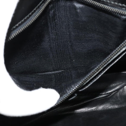 Celine Vintage Triomphe Flap Bag Leather, BLACK, LEATHER, Shoulder bag