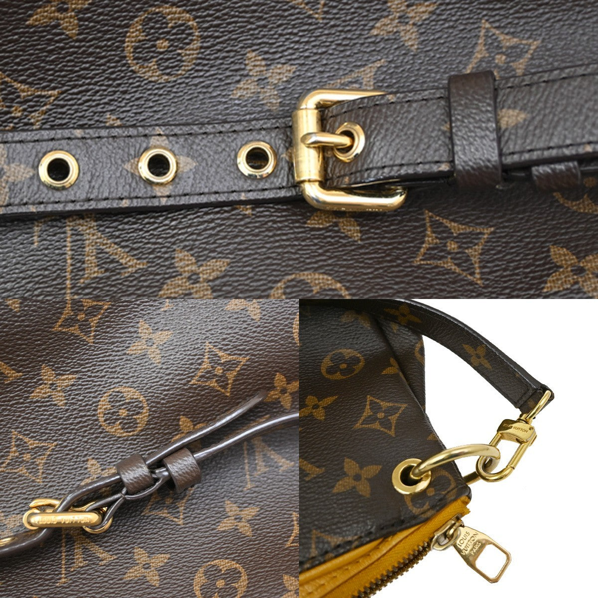 Louis Vuitton Pallas Tote Monogram Canvas with Leather, BROWN, CANVAS, Tote bag