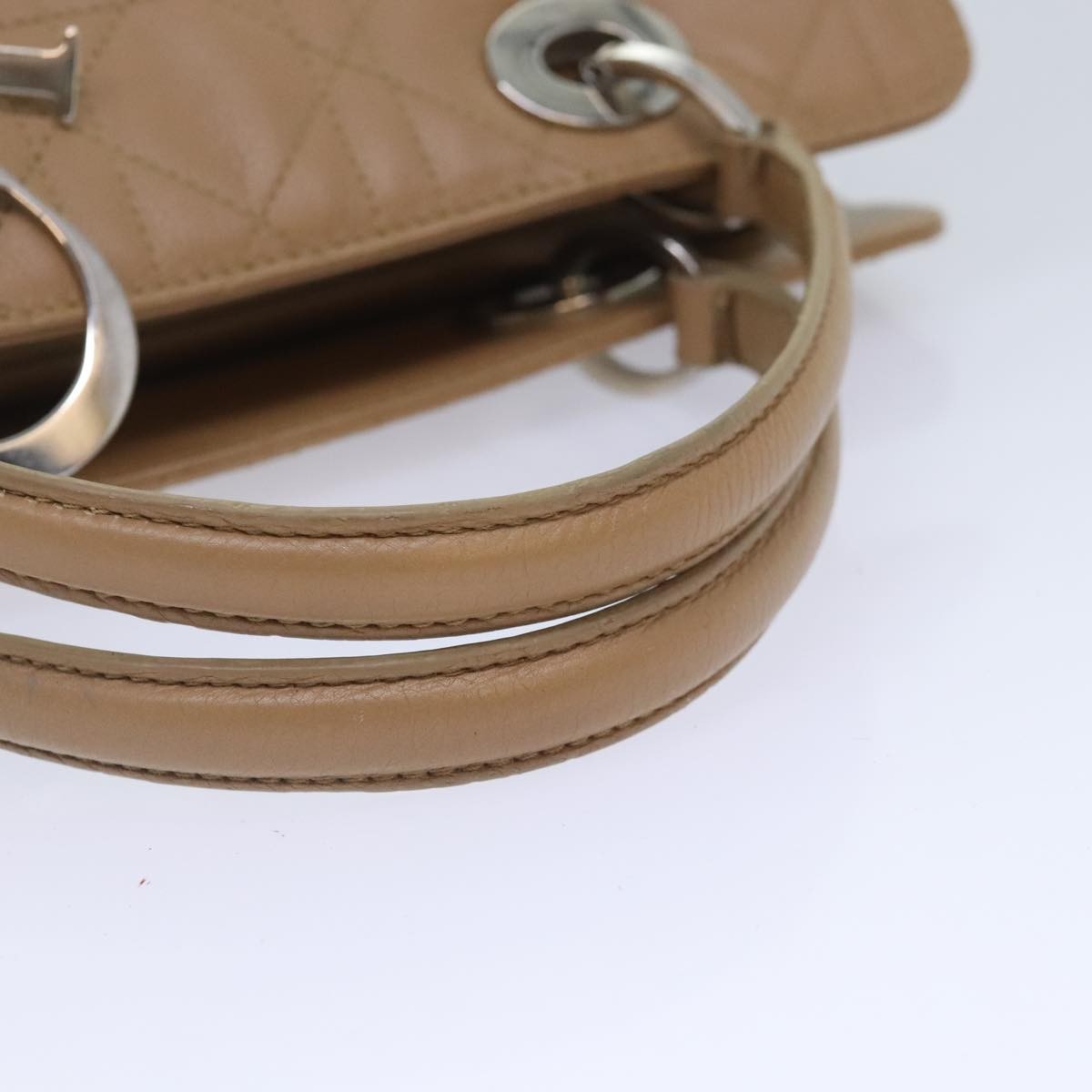 Christian Dior Lady Dior Soft Zip Tote Cannage Stitch Leather, BEIGE, LEATHER, Tote bag
