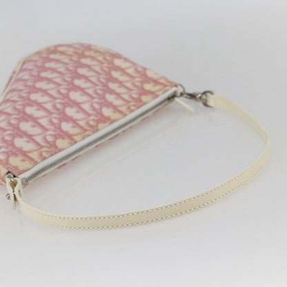 Christian Dior Vintage Saddle Bag Diorissimo Canvas, PINK, CANVAS, Shoulder bag