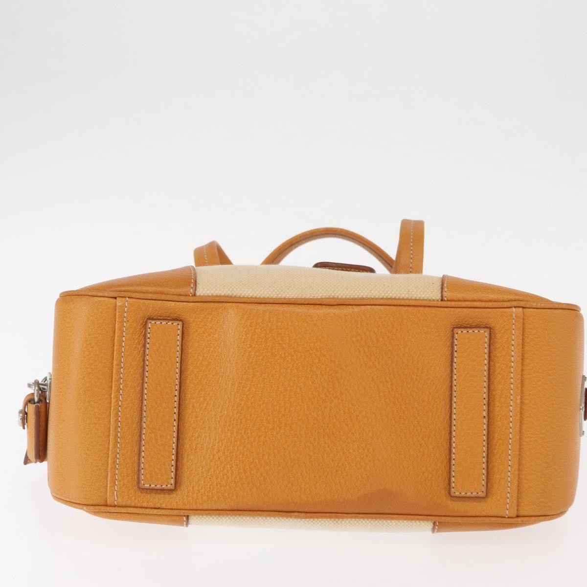 Prada Bowler Bag Canvas with Leather, BEIGE, CANVAS, Handbag