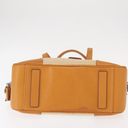 Prada Bowler Bag Canvas with Leather, BEIGE, CANVAS, Handbag