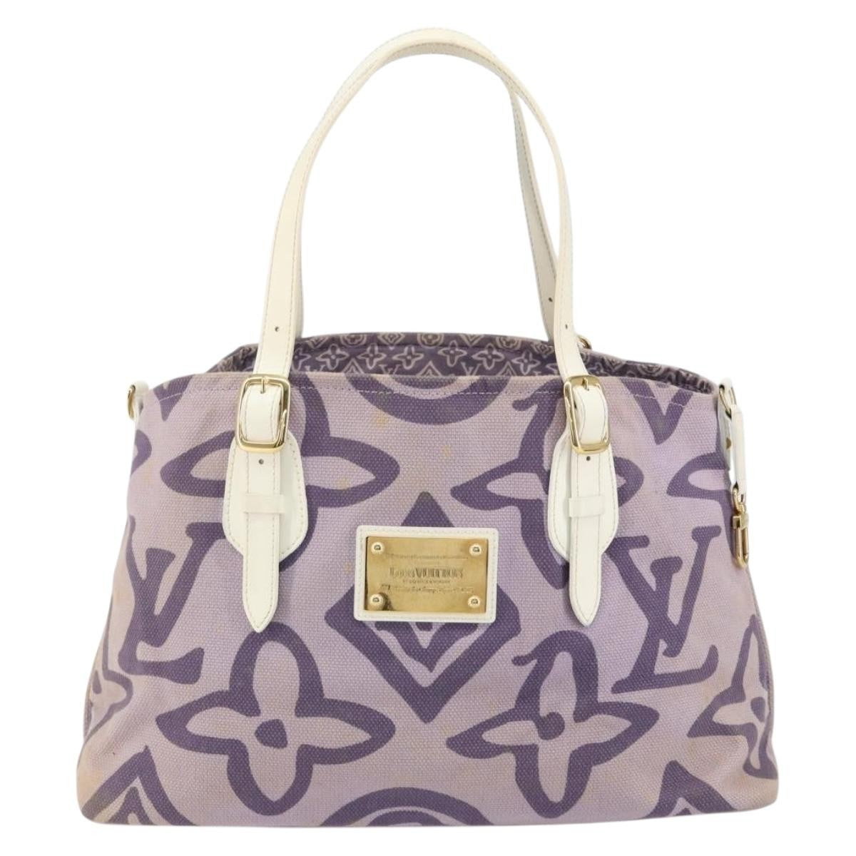 Louis Vuitton Tahitienne Cabas Canvas, PURPLE, CANVAS, Tote bag