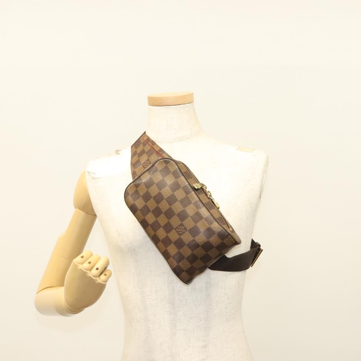 Louis Vuitton Geronimos Waist Bag Damier, BROWN, CANVAS, Shoulder bag