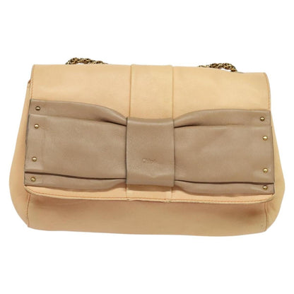 Chloe Vintage Flap shoulder bag Leather, BEIGE, LEATHER, Shoulder bag