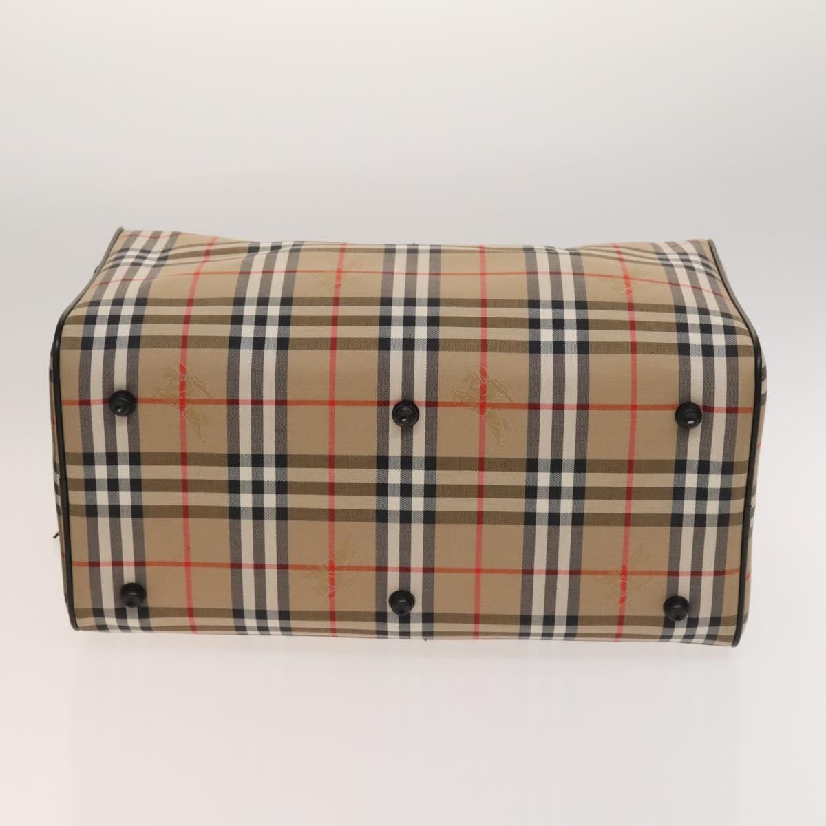 Burberry Vintage Duffle Bag Haymarket Coated Canvas, BEIGE, CANVAS, Travel bag