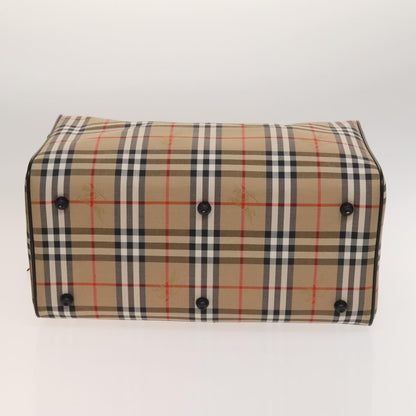 Burberry Vintage Duffle Bag Haymarket Coated Canvas, BEIGE, CANVAS, Travel bag