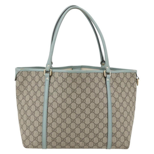 Gucci Joy Plus Tote GG Coated Canvas with Leather, BEIGE, PVC, Tote bag