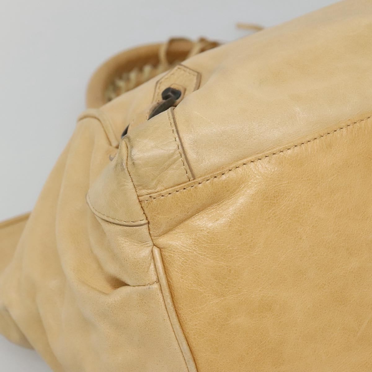 Balenciaga Classic Studs Sunday Tote Leather, BEIGE, LEATHER, Tote bag