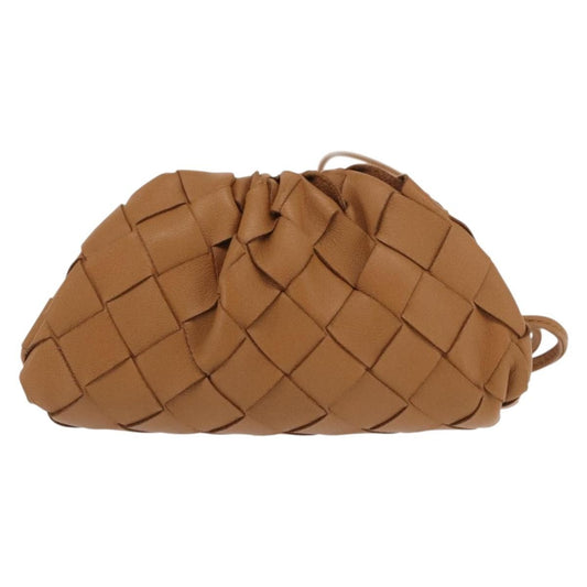 Bottega Veneta The Pouch Coin Purse Intrecciato Nappa, Brown, Leather, Clutch