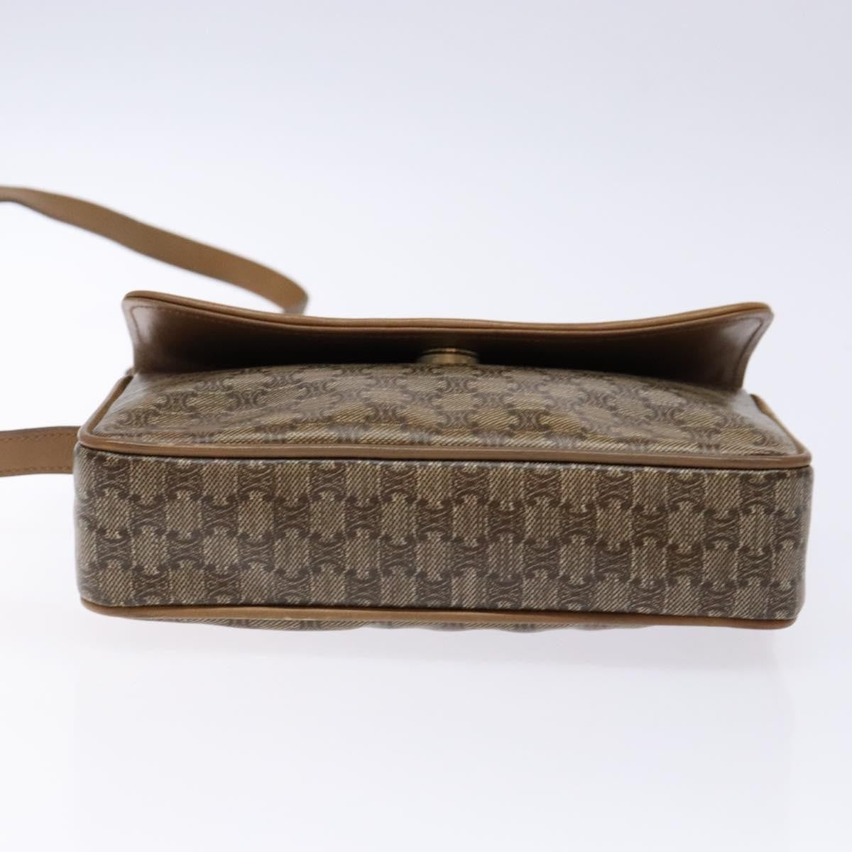 Celine Macadam Shoulder Bag PVC Leather, BEIGE, PVC, Shoulder bag