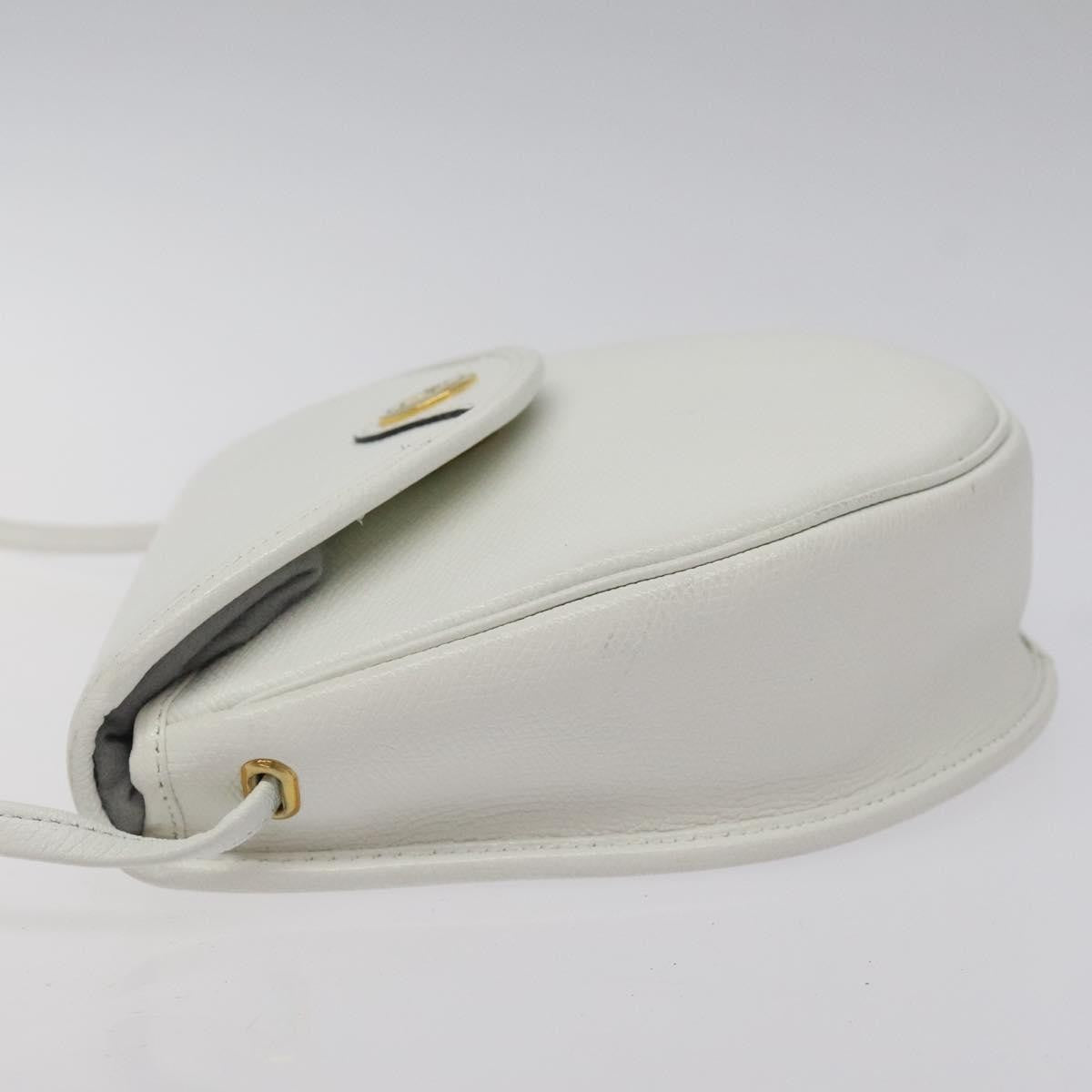 Christian Dior Flap Shoulder Bag Leather, WHITE, LEATHER, Shoulder bag
