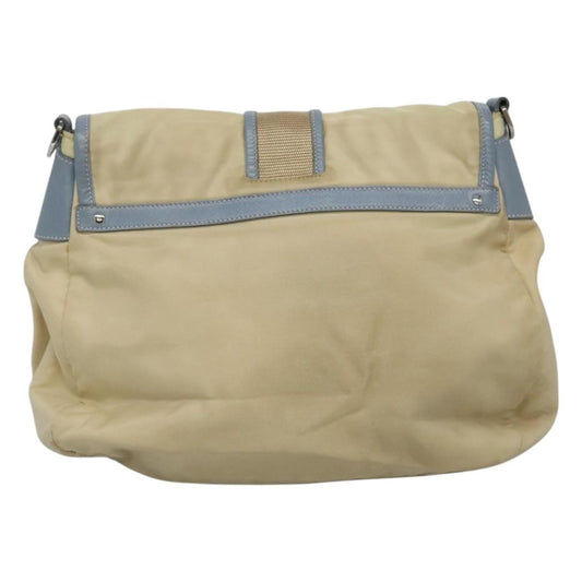 Prada Double Pocket Buckle Flap Bag Tessuto, BEIGE, NYLON, Shoulder bag