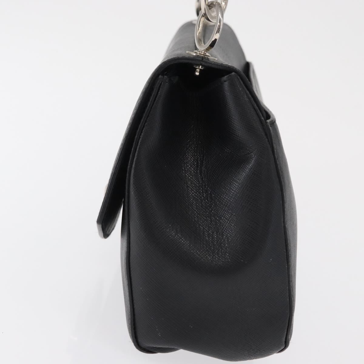 Salvatore Ferragamo Gancini Shoulder Bag Leather, BLACK, LEATHER, Shoulder bag