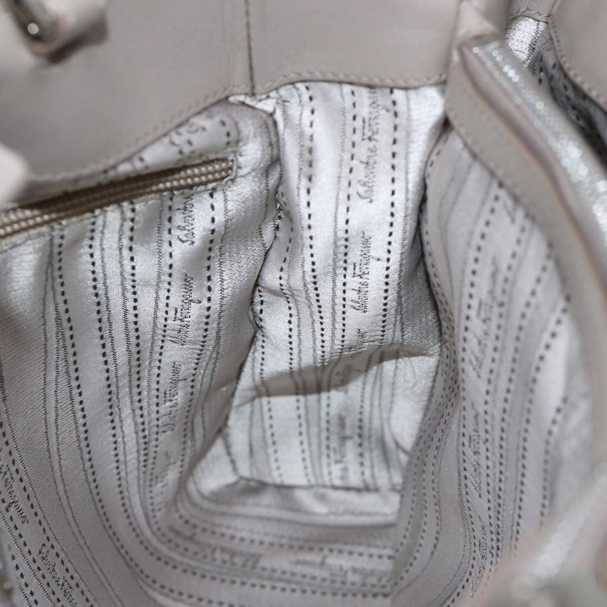 Salvatore Ferragamo Vala Handbag Patent leather, BEIGE, PATENT_LEATHER, Handbag