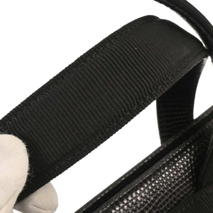 Salvatore Ferragamo Convertible Vara Bow Tote Lizard Embossed Leather, BLACK, LEATHER, Handbag