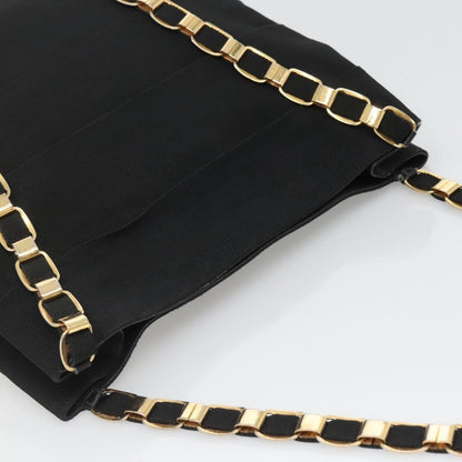 Salvatore Ferragamo Vala Shoulder Bag Canvas, BLACK, CANVAS, Shoulder bag