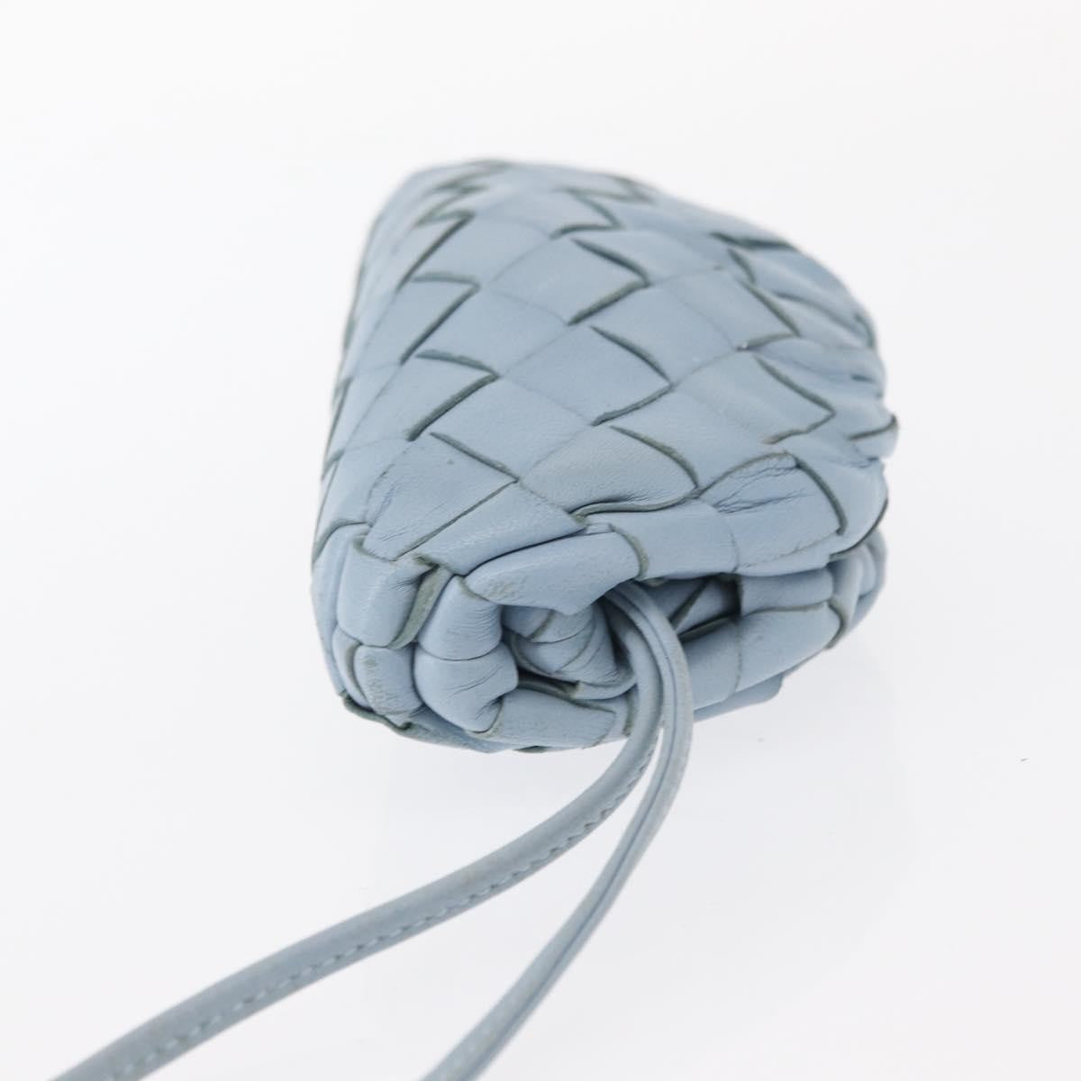 Bottega Veneta The Pouch Intrecciato Nappa, BLUE, LEATHER, Clutche & pouche