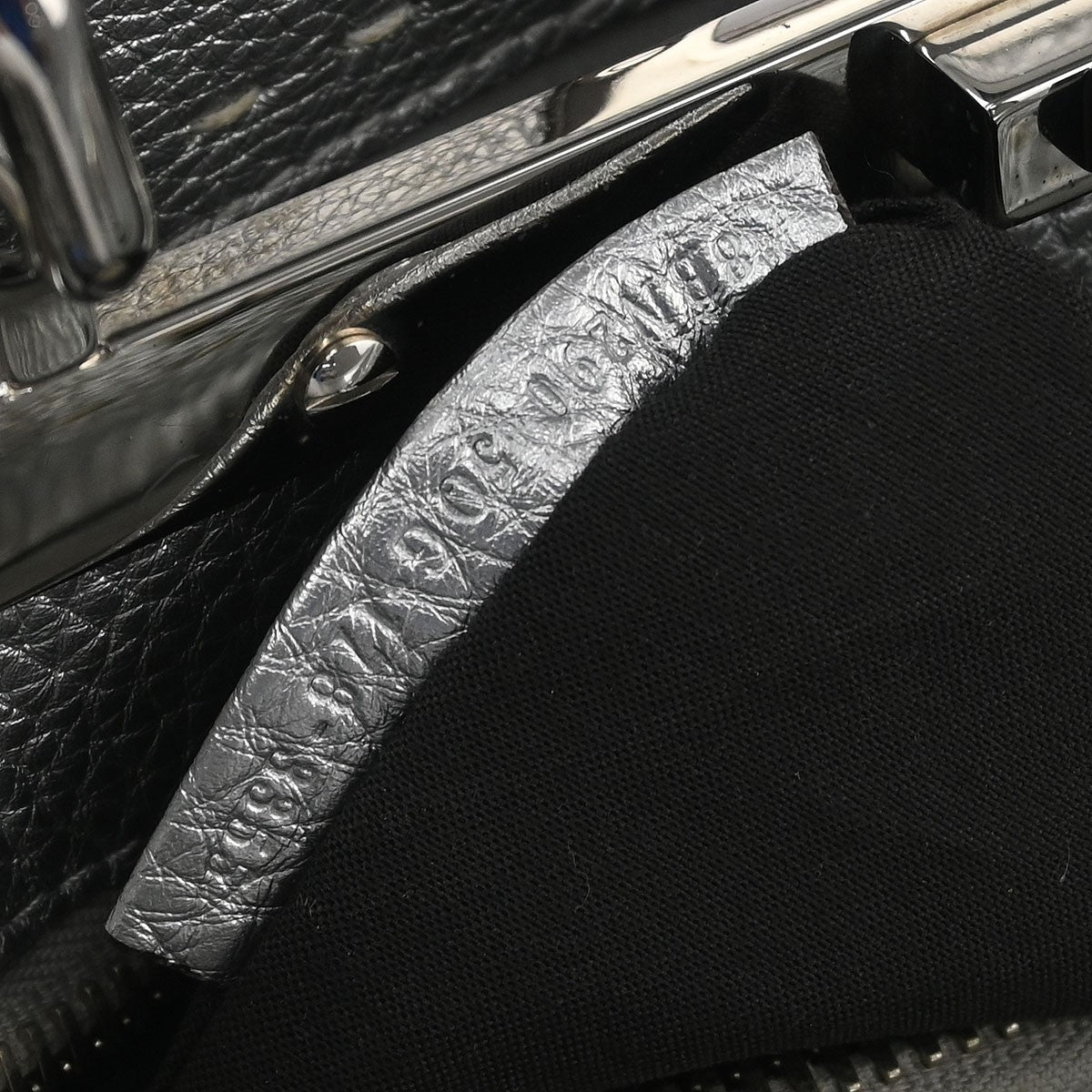 Fendi Selleria Peekaboo Bag Rigid Leather, SILVER, LEATHER, Handbag