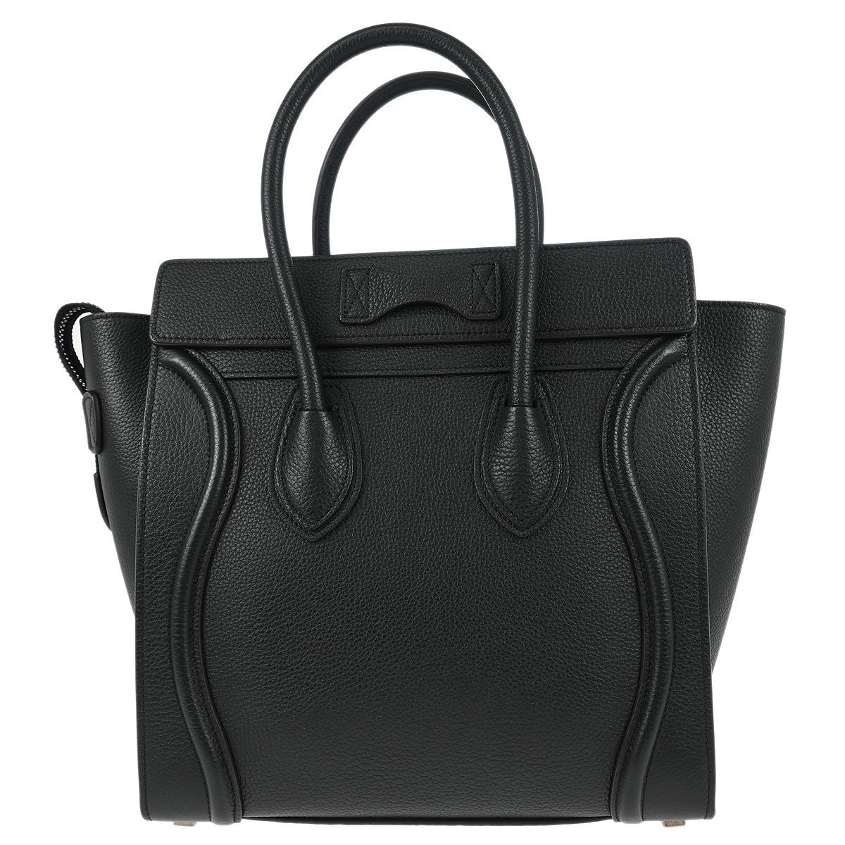 Celine Luggage Bag Smooth Leather, BLACK, LEATHER, Tote bag
