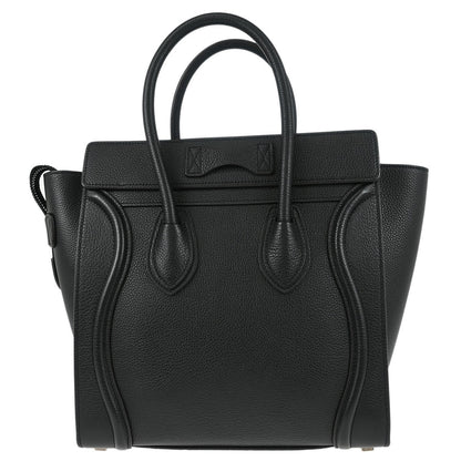 Celine Luggage Bag Smooth Leather, BLACK, LEATHER, Tote bag