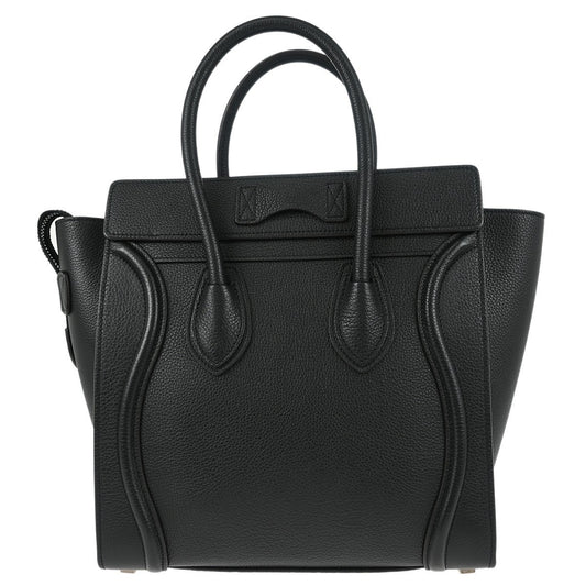 Celine Luggage Bag Smooth Leather, BLACK, LEATHER, Tote bag