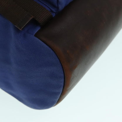 Prada Logo Backpack Canvas, BLUE, CANVAS, Backpack