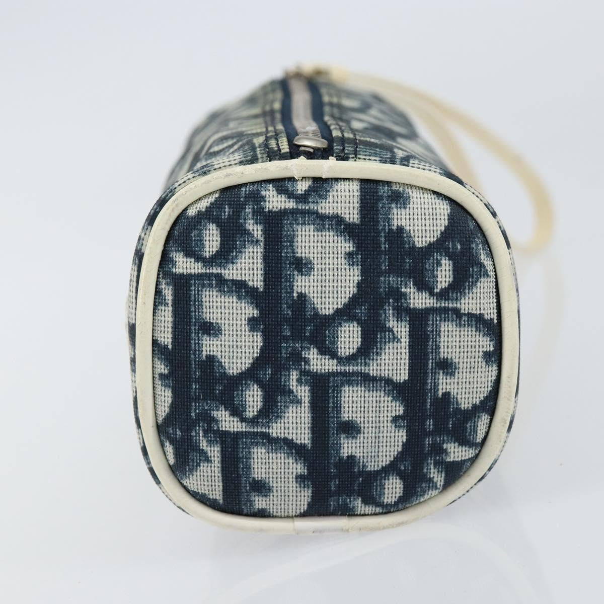 Christian Dior Vintage Trotter Pouch Canvas, NAVY, CANVAS, Clutche & pouche