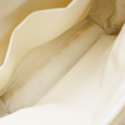 Chanel Surpique Zip Around Satchel Quilted Leather, WHITE, LEATHER, Handbag