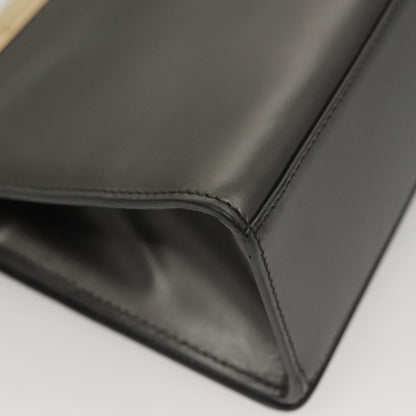 Gucci Vintage Shoulder Bag Leather, GRAY, LEATHER, Shoulder bag